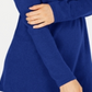 Túnica feminina Karen Scott lisa com bainha curva, azul, tamanho pequeno
