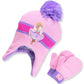 Conjunto de gorro e luvas Fancy Nancy para meninas, rosa, tamanho regular