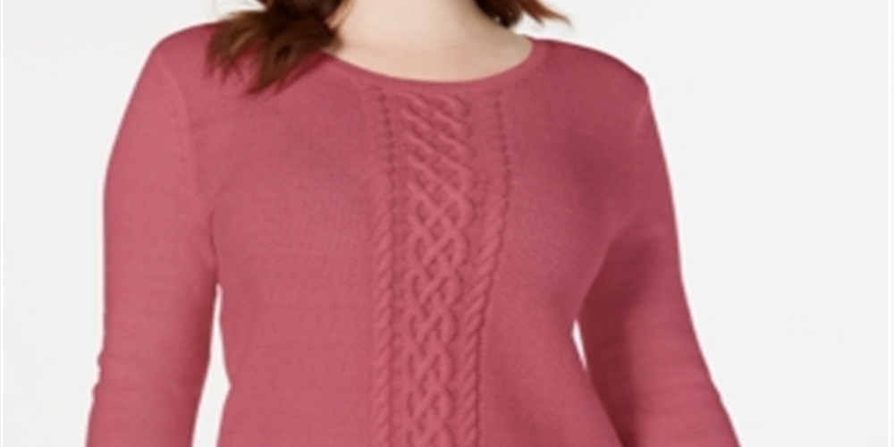 Suéter Karen Scott Feminino em Tricô com Cabo Rosa Tamanho XS