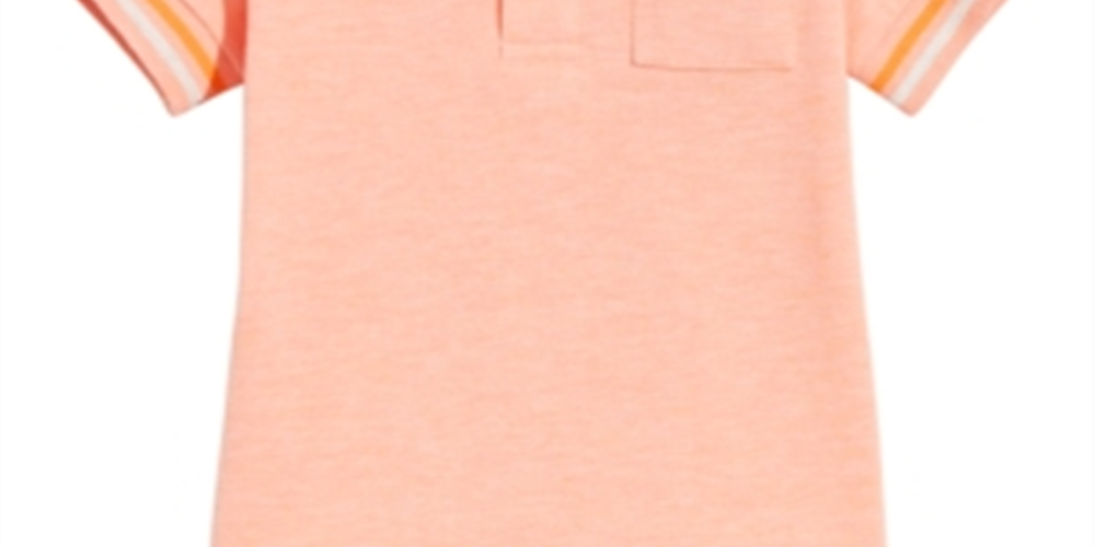 Camisa polo de algodão com bolso de praia First Impressions Baby Boy Laranja - Tamanho 24 M