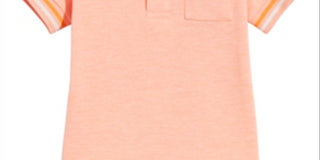 Camisa polo de algodão com bolso de praia First Impressions Baby Boy Laranja - Tamanho 24 M