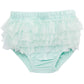 Calça pantalona de tule com babados First Impressions para bebê menina, verde, tamanho 0-3 meses