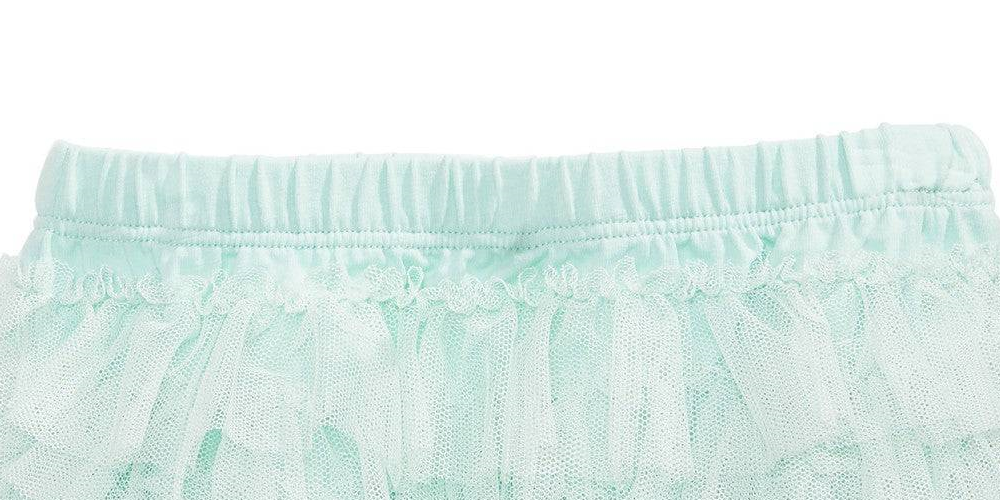 Calça pantalona de tule com babados First Impressions para bebê menina, verde, tamanho 0-3 meses