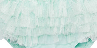 Calça pantalona de tule com babados First Impressions para bebê menina, verde, tamanho 0-3 meses