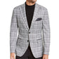 Casaco esportivo xadrez slim fit masculino Tallia, preto, tamanho 42R