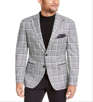 Casaco esportivo xadrez slim fit masculino Tallia, preto, tamanho 42R
