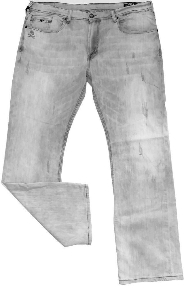 Calça jeans masculina Buffalo David Bitton Ash x Slim Fit Stretch, cinza, tamanho 3X30