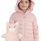 Casaco de pelúcia e capuz Kali 2 em 1 para meninas da Cubcoats, rosa