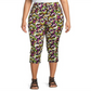 Jeggings estampados plus size femininos Terra &amp; Sky, pretos, tamanho 2XL