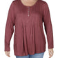 Blusa feminina mesclada estilo &amp; co, roxa, tamanho GG