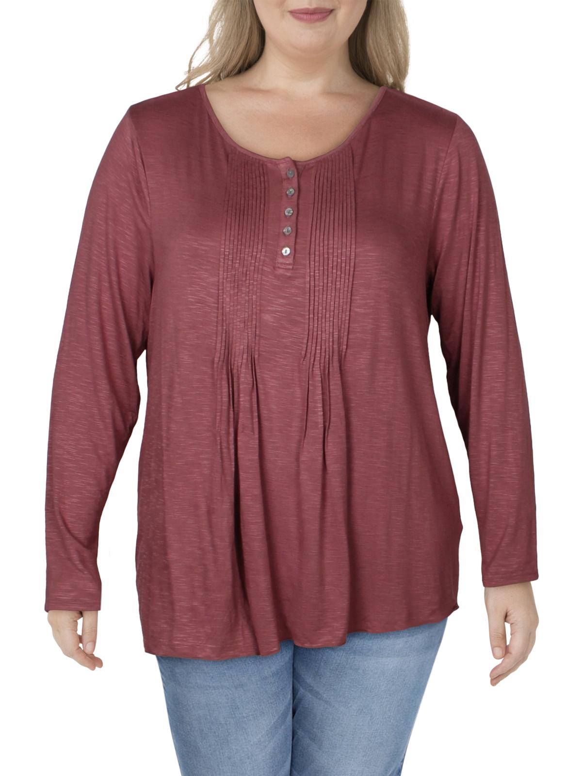 Blusa feminina mesclada estilo &amp; co, roxa, tamanho GG