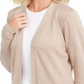 Karen Scott Cardigan Feminino Ponto Aberto Marrom Tamanho XXG