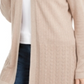 Karen Scott Cardigan Feminino Ponto Aberto Marrom Tamanho XXG