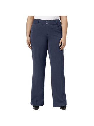 Calça Alfani Curvy Fit Feminina Cintura Alta Perna Reta Azul Tamanho 6
