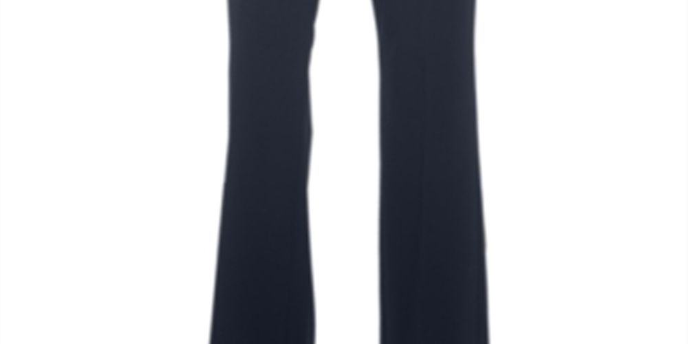 Calça Alfani Curvy Fit Feminina Cintura Alta Perna Reta Azul Tamanho 6