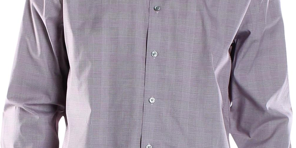 Camisa social masculina Calvin Klein Performance com estampa elástica, vermelha escura, tamanho 16x32-33