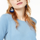 Suéter de cashmere feminino Charter Club com manga cotovelo, azul, tamanho P