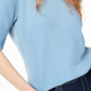 Suéter de cashmere feminino Charter Club com manga cotovelo, azul, tamanho P