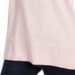 Suéter túnica feminino Maison Jules de algodão com decote em V, rosa, tamanho P