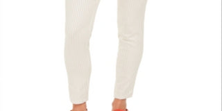 Calça jeans skinny feminina Charter Club com listras estampadas Bristol, marrom, tamanho 14