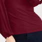 INC International Concepts Top feminino com mangas divididas e botões de strass, vermelho, tamanho PP