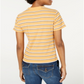 Camiseta de gola redonda em malha canelada Ultra Flirt Junior, marrom, tamanho XS