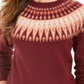 Suéter feminino Fair Isle com gola redonda, tamanho PP, vermelho, estilo &amp; co