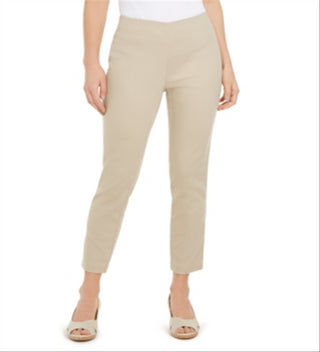Calça curta feminina Charter Club Chelsea Twill com controle de barriga, marrom, tamanho 16