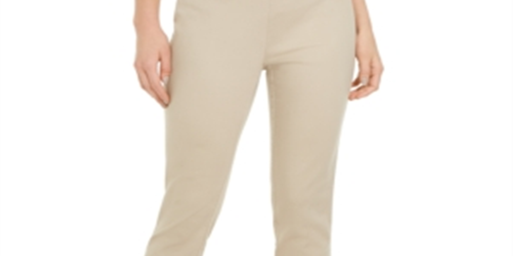 Calça curta feminina Charter Club Chelsea Twill com controle de barriga, marrom, tamanho 16
