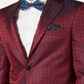 Tallia Slim Fit Medallion Dinner Jacket Masculino Vermelho Tamanho 46