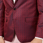 Tallia Slim Fit Medallion Dinner Jacket Masculino Vermelho Tamanho 46