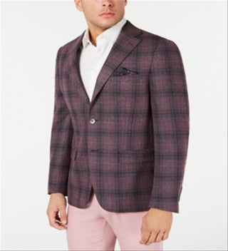 Casaco esportivo xadrez slim fit masculino Tallia cinza tamanho 48