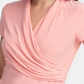 Blusa franzida feminina DKNY laranja tamanho grande