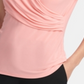 Blusa franzida feminina DKNY laranja tamanho grande