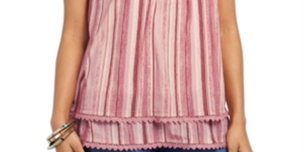 Regata feminina sem mangas de malha estilo &amp; co, roxa, tamanho pequeno