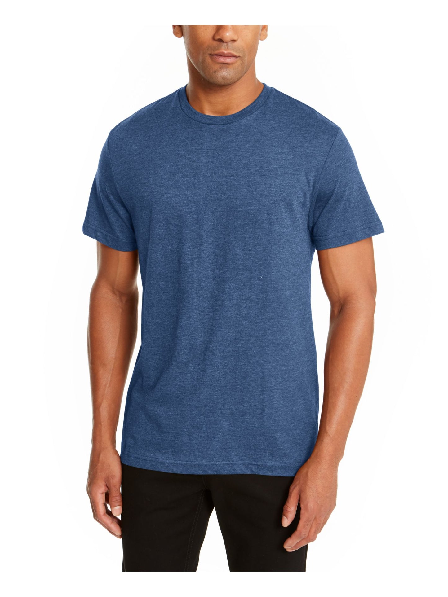 Camiseta masculina Alfani com gola redonda, azul, tamanho XX-G