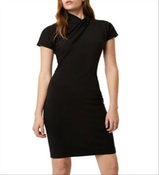 Vestido de malha Raakel de manga curta feminino French Connection, vermelho, tamanho 12