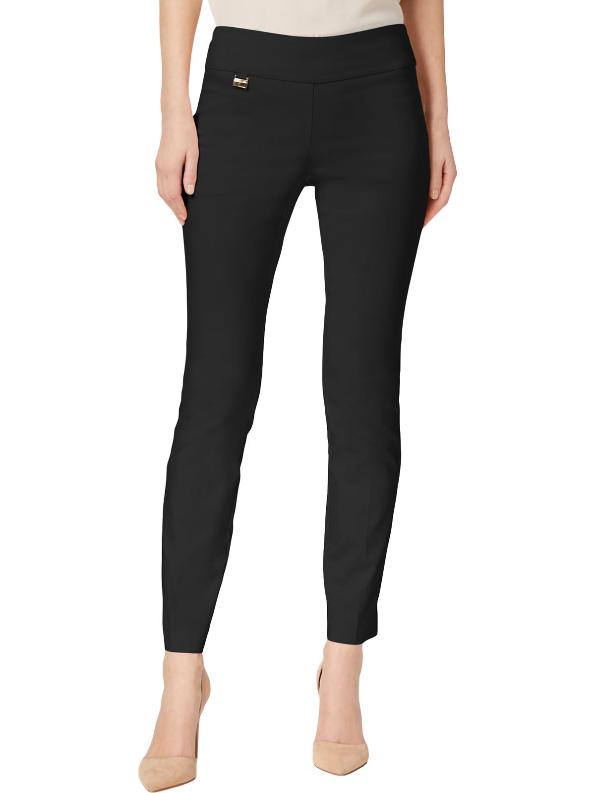 Calça skinny Alfani Curvy Fit Pull On Feminina, preta, tamanho 2