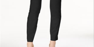 Calça skinny Alfani Curvy Fit Pull On Feminina, preta, tamanho 2