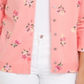 Karen Scott Cardigan Feminino Estampado Floral Rosa Tamanho Grande