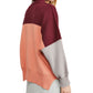 Camiseta feminina Free People com manga comprida e gola redonda, tamanho P, laranja