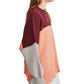 Camiseta feminina Free People com manga comprida e gola redonda, tamanho P, laranja