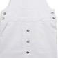Vestido jeans com alças arco-íris Donna da Hudson Girl, branco, tamanho M
