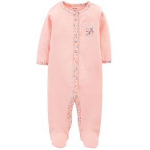 Carter's Baby Girls' Footie Sleep N Play Pink Bunny Tamanho 6 Meses