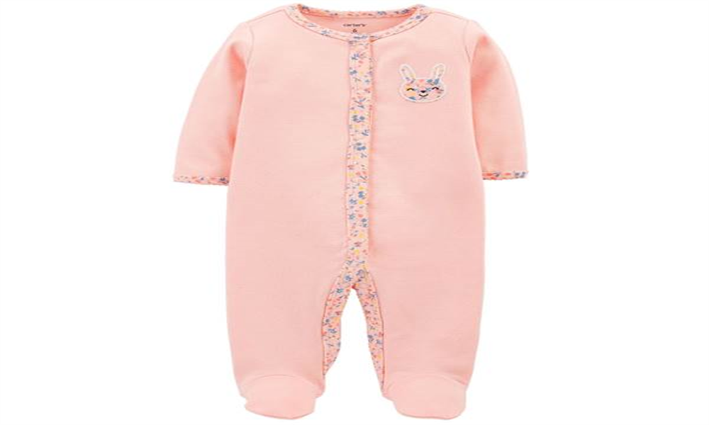 Carter's Baby Girls' Footie Sleep N Play Pink Bunny Tamanho 6 Meses
