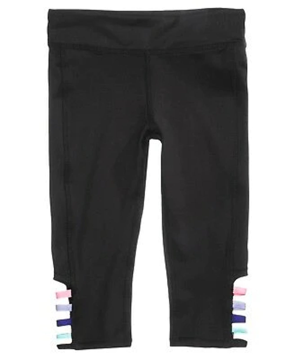 Legging Capri Ideology Big Girl's Cage Preta Tamanho P 7/8