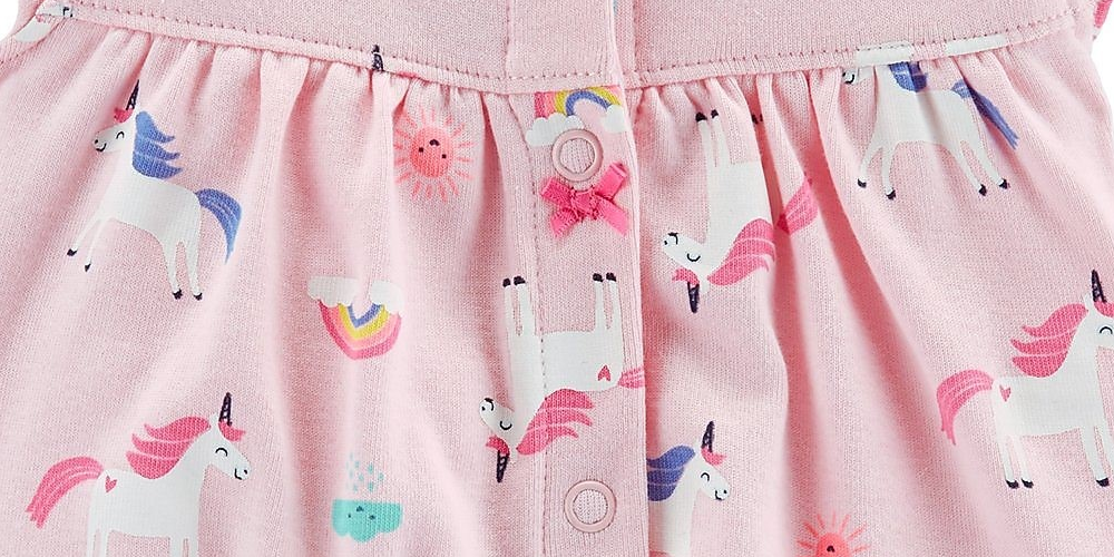 Creeper Carter's Baby Girl's Rosa Tamanho 9 MOS