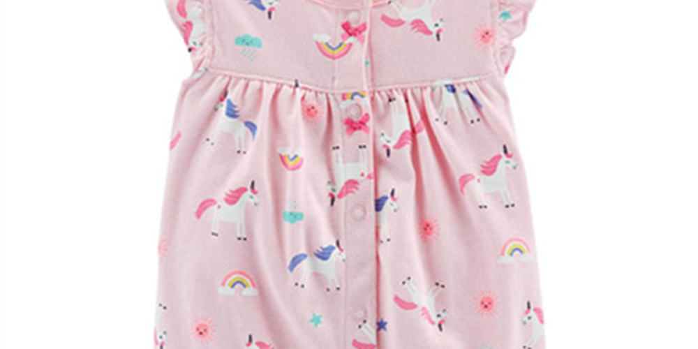 Creeper Carter's Baby Girl's Rosa Tamanho 9 MOS