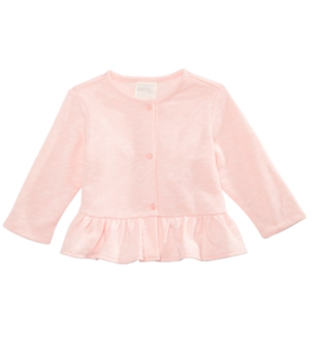 Primeiras impressões Cardigan Peplum Hem para bebê menina tamanho rosa recém-nascido