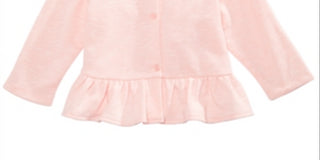 Primeiras impressões Cardigan Peplum Hem para bebê menina tamanho rosa recém-nascido